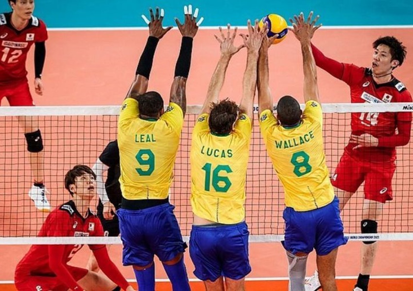Brasil vence Japão e se classifica para oitavas de final do Mundial de vôlei masculino
