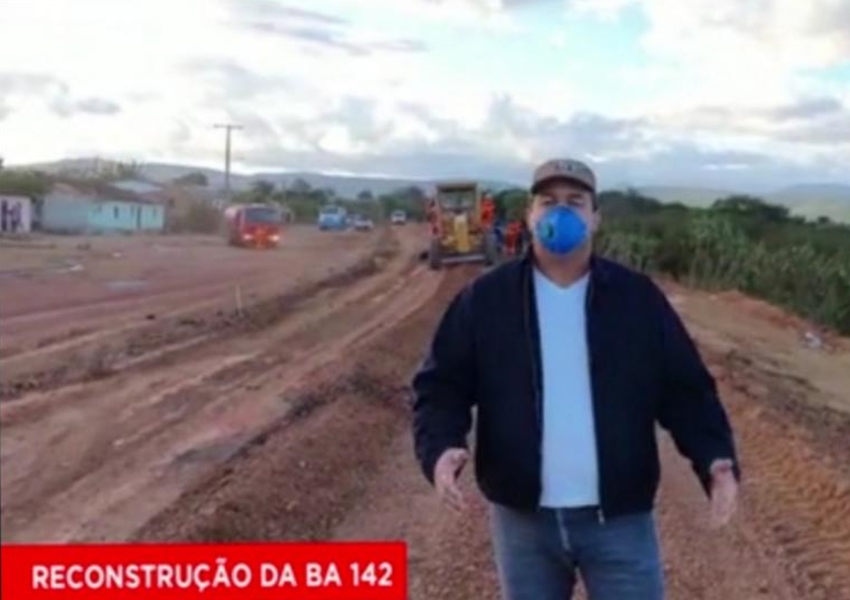 Deputado Marquinho Viana visita obras de recuperação da BA-142