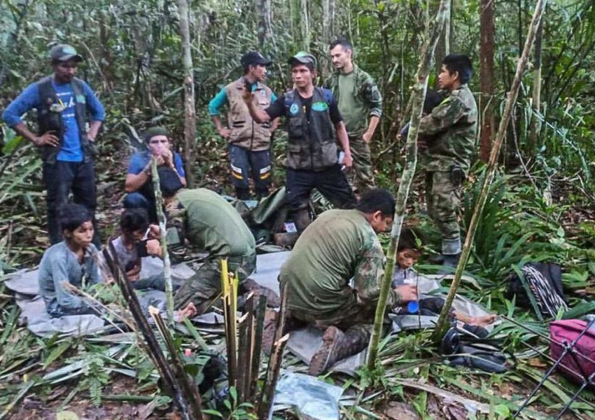 Crianças colombianas que sobreviveram a queda de avião são resgatadas