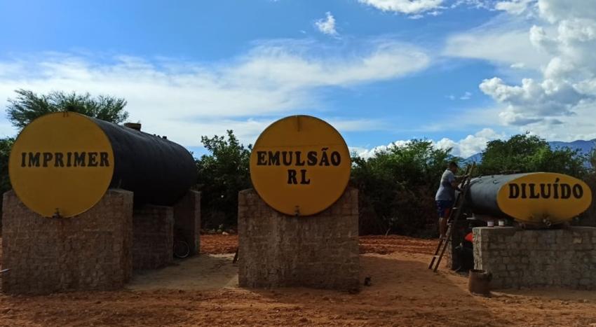 Usina de asfalto de Livramento de Nossa Senhora está em fase de montagem