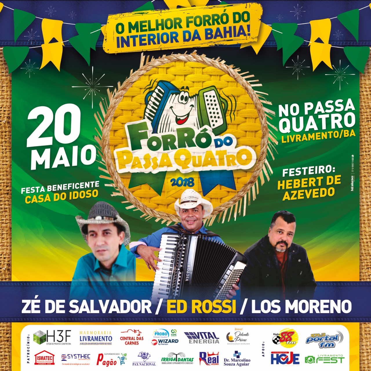 Livramento: Zé de Salvador, Ed Rossi e Los Morenos irão animar o segundo Domingo de  Sol do Passa Quatro