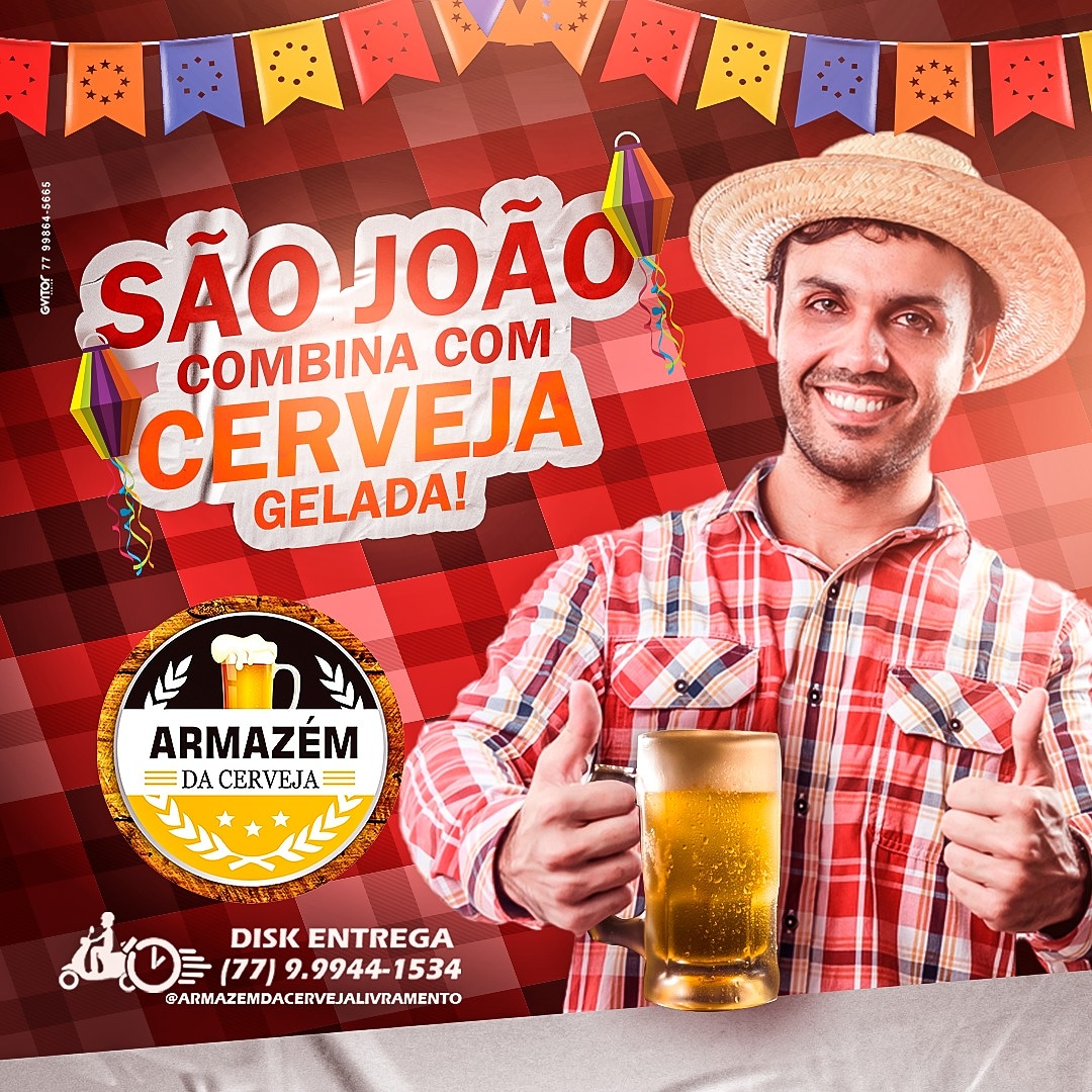 São João combina com cerveja gelada; venha para o Armazém da Cerveja