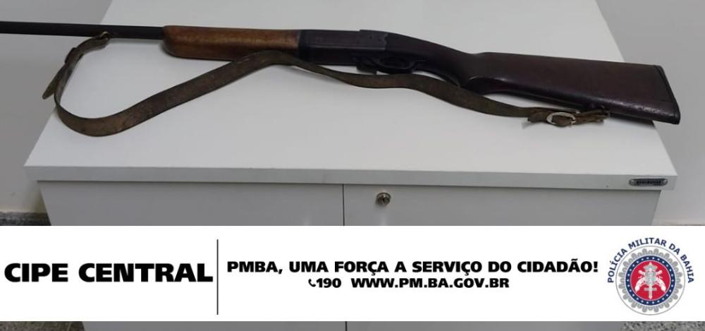 Polícia Militar apreende arma de fogo em patrulhamento no bairro Bela Vista em Jaguaquara