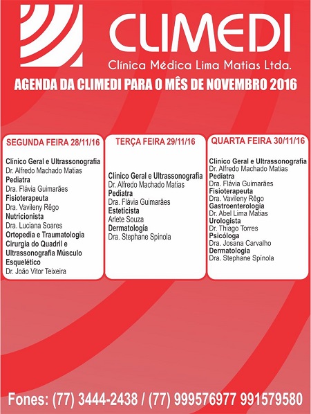 Confira agenda da Climedi desta semana
