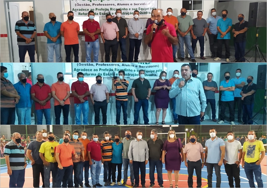 Prefeito de Livramento inaugura quadra poliesportiva e entrega reforma e ampliação de escola em Arrecife