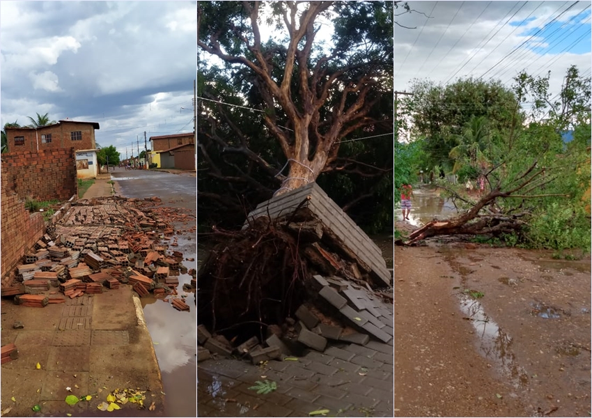 Chuva e ventos fortes causam estragos em Livramento