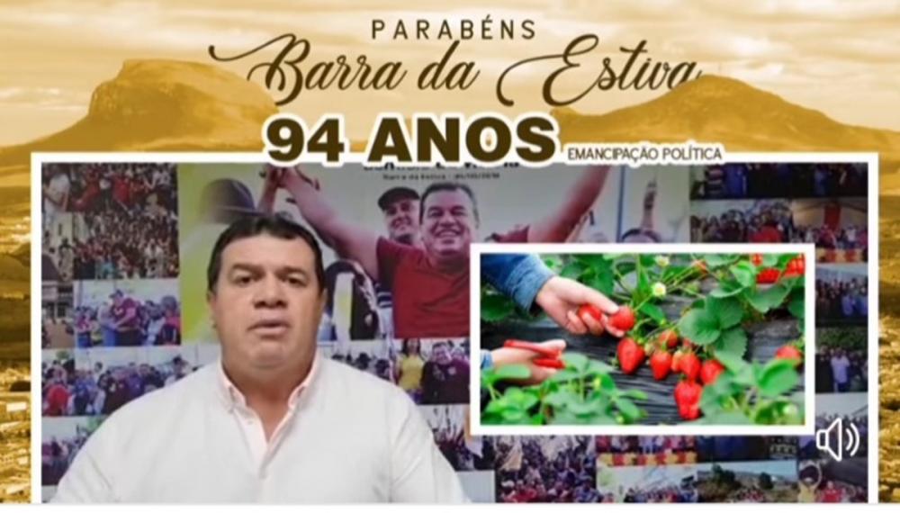Deputado Marquinho Viana parabeniza Barra da Estiva pelos 94 anos de emancipação política