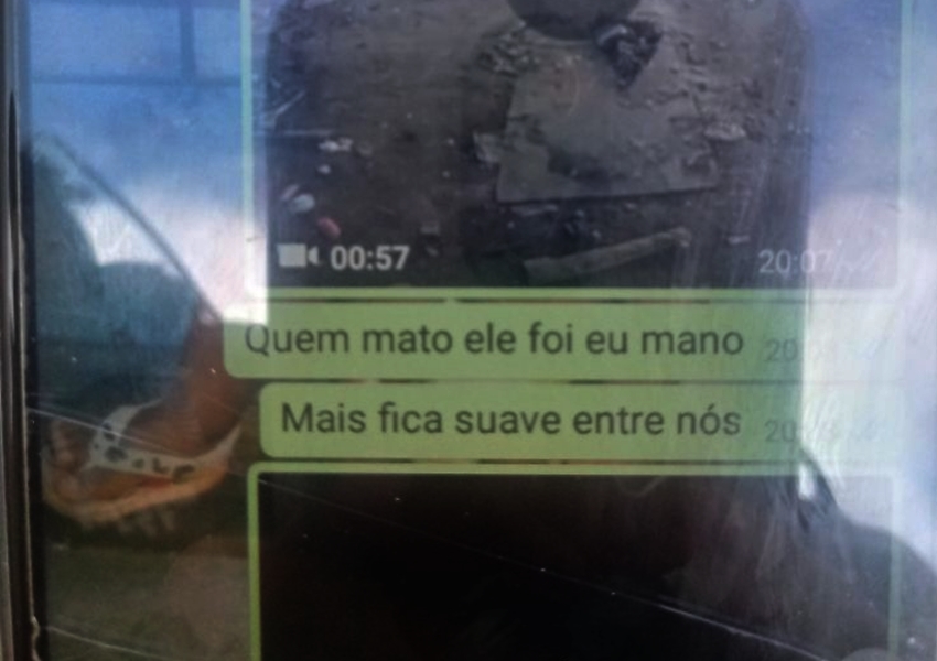 Homicida preso confessa assassinato em conversa no WhatsApp