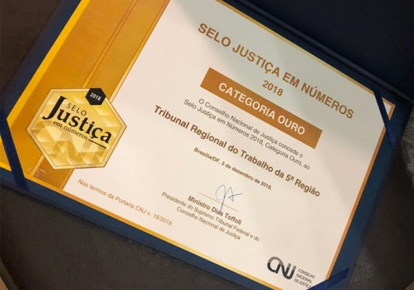 TRT5 e TJBA recebem prêmio nacional do CNJ