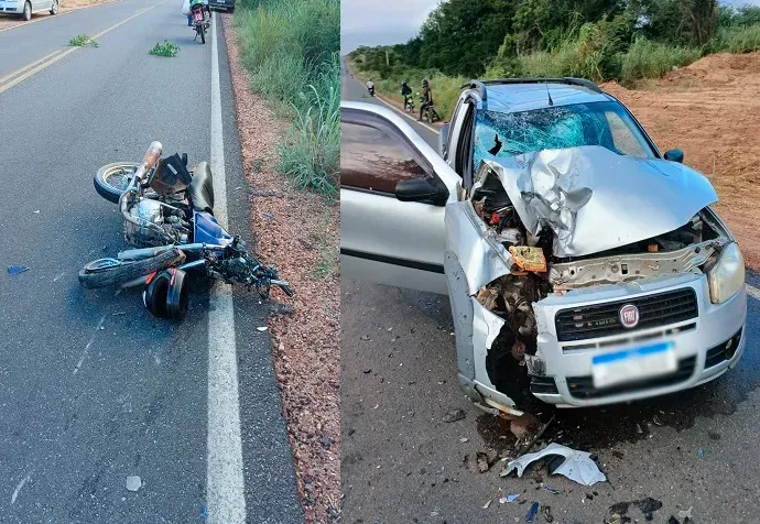 Jovem morre em grave acidente entre motocicleta e picape na BR-122, em Caetité