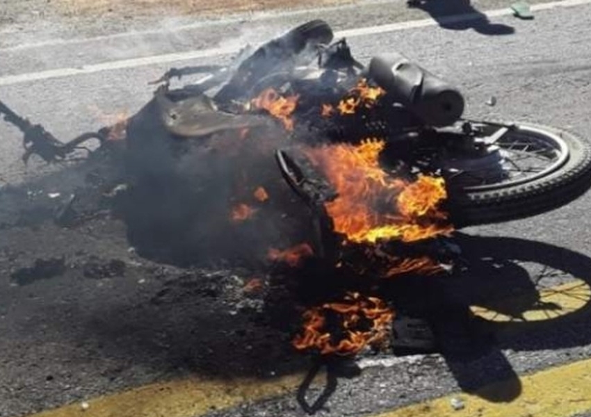 Bom Jesus da Lapa: Uma pessoa morre carbonizada em acidente entre motocicletas