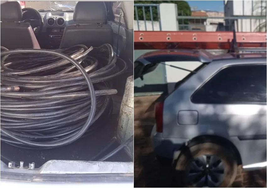 Homens são presos em Paramirim por furto de 300 kg de fios de cobre