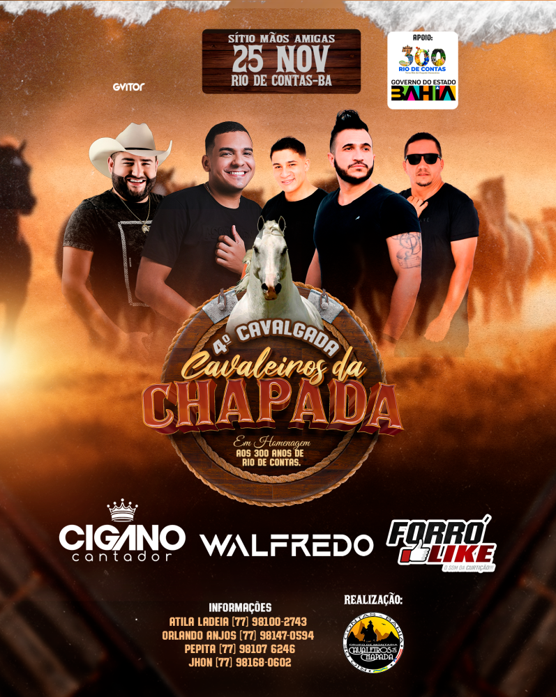 Rio de Contas se Prepara para a 4ª Edição da Tradicional Cavalgada dos Cavaleiros da Chapada