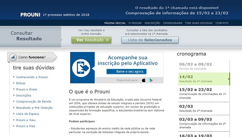 MEC divulga segunda chamada da ProUni