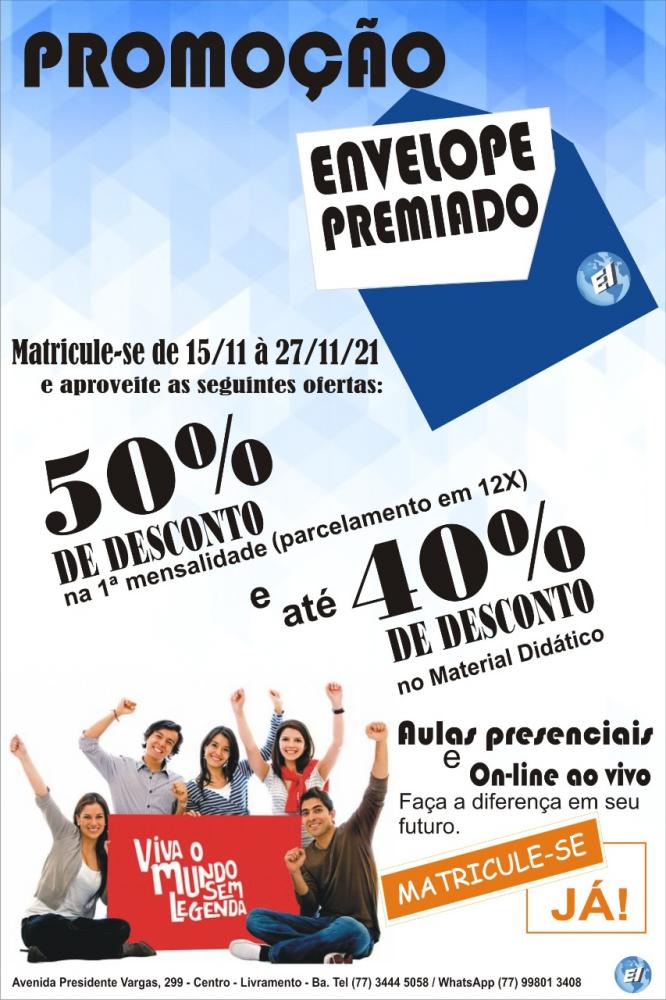 Promoção Envelope Premiado Essenciall Idiomas