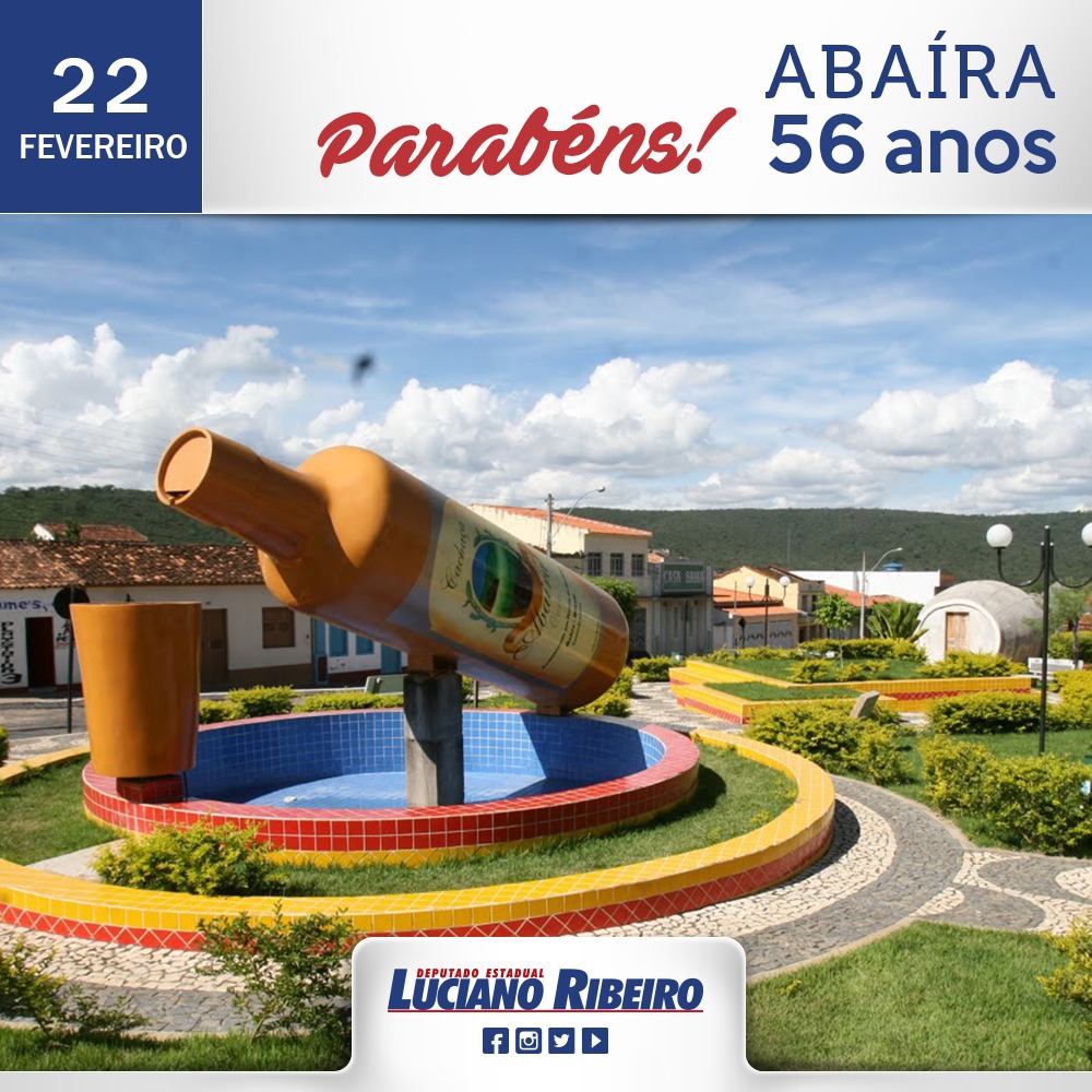 Luciano Ribeiro felicita município de Abaíra pelo aniversário de emancipação política