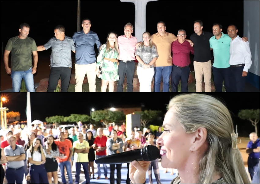 Ivana e Roberval entregam praça em Dom Basílio