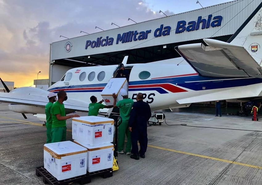 Covid-19: Bahia recebe nova remessa com mais de 165,6 mil doses de vacinas