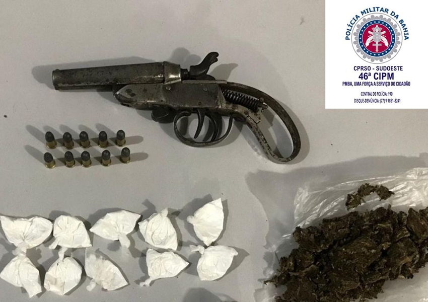 Homem é preso por tráfico de drogas, ameaça e porte ilegal de arma de fogo  em Livramento