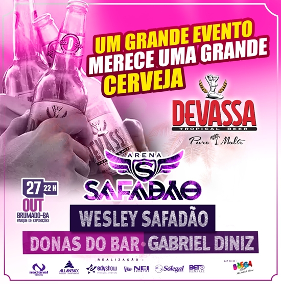 Devassa Puro Malte será a cerveja oficial da Arena Safadão 