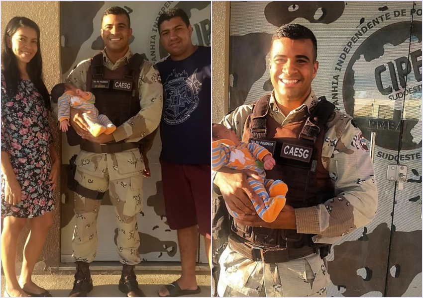 Policial da Cipe Sudoeste salva bebê engasgado com leite