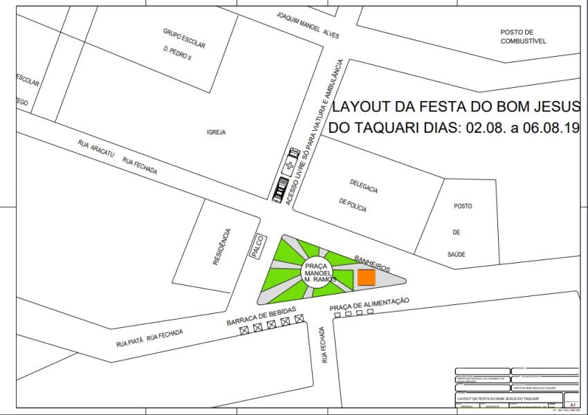 Festa dançante do Bom Jesus do Taquari será em nova praça; Prefeitura assume organização