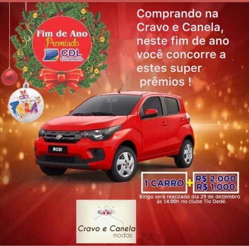 Venha fazer suas compras de fim de ano na Loja Cravo e Canela e concorra a vários prêmios
