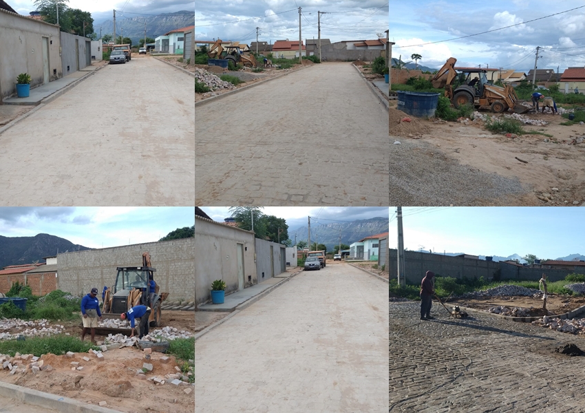 Segue a todo vapor os serviços de pavimentação em paralelepípedo do Bairro Barriguda em Livramento