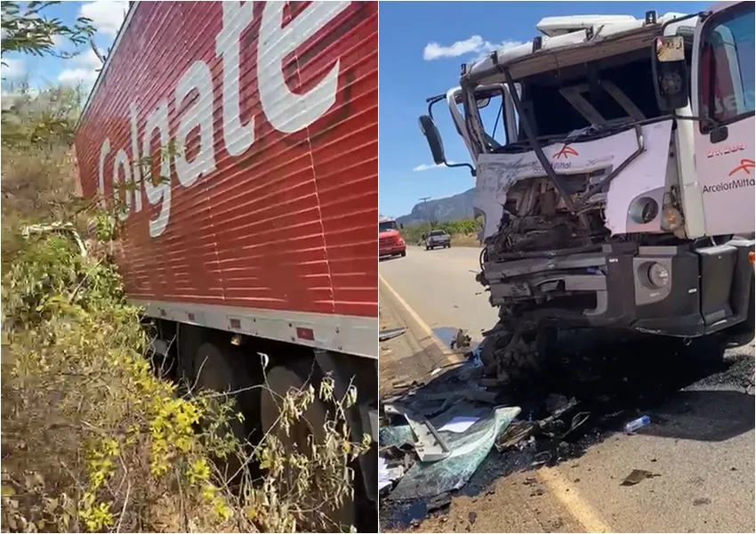 Colisão frontal na BA-152 deixa motorista ferido entre Livramento e Paramirim