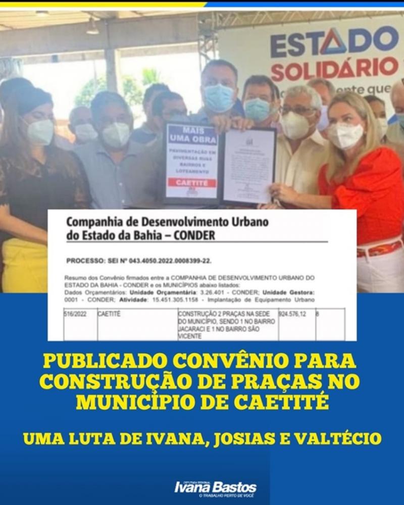 Caetité ganhará novos espaços de lazer graças ao trabalho de Ivana e Valtécio