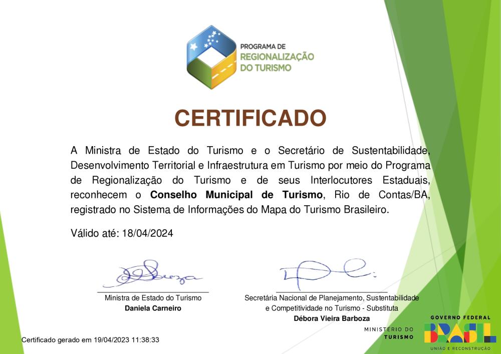 Rio de Contas volta a ser incluída no Mapa do Turismo Brasileiro após problema no sistema