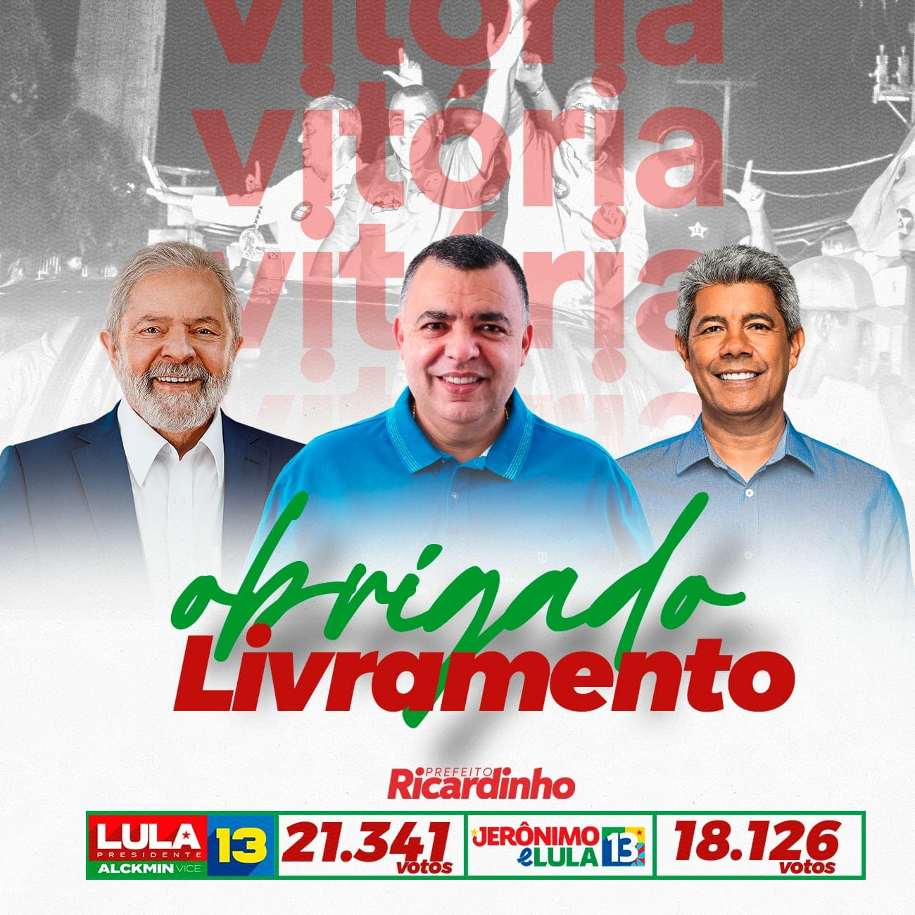 Lula e Jerônimo confirmam favoritismo e vencem as eleições em Livramento