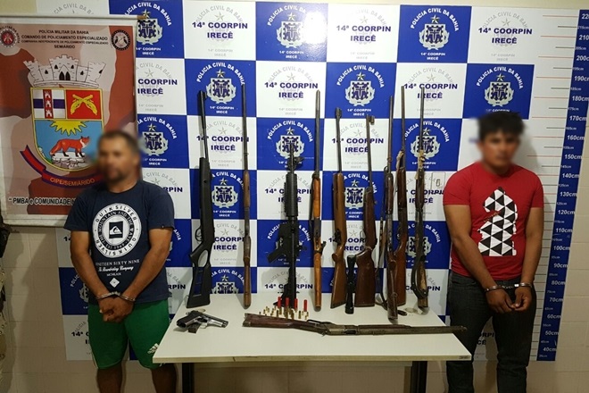 Nove armas apreendidas podem ter sido utilizadas em ataque a banco em Irecê