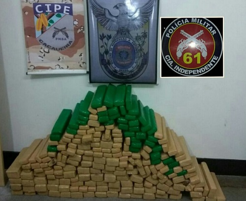 Operação policial apreende cerca de 160 kg de maconha em Gandu