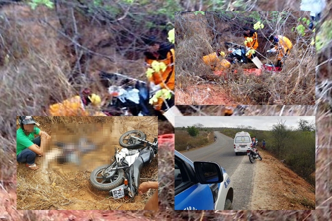 Mãe passa madrugada ao lado do filho morto após acidente de moto na BA-411