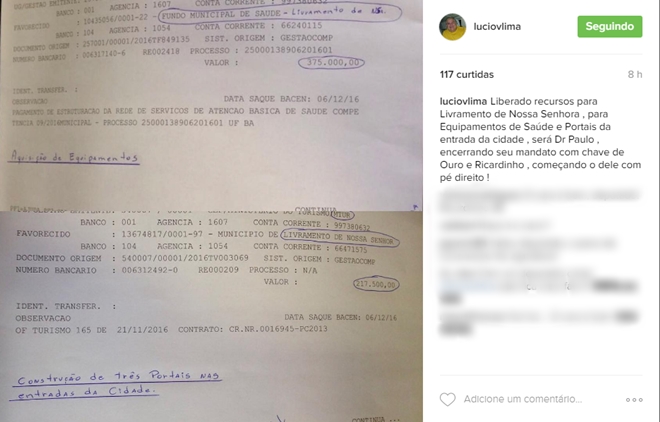 Deputado Lúcio Vieira Lima destina emendas para Livramento de Nossa Senhora