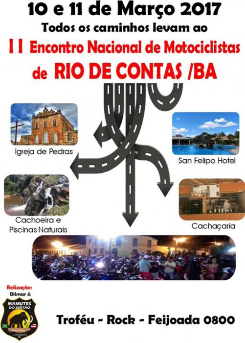 Vem aí o 2º Encontro Nacional de Motociclistas de Rio de Contas