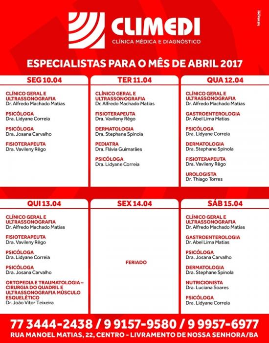 Confira Agenda da Climedi desta semana