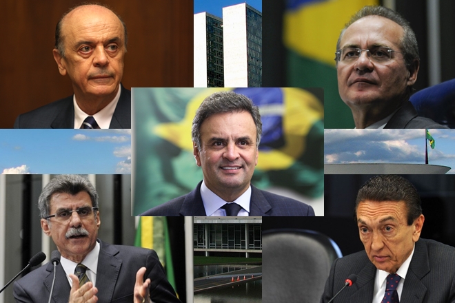 Aécio, Serra, Renan, Lobão e Jucá estão em nova lista de Janot