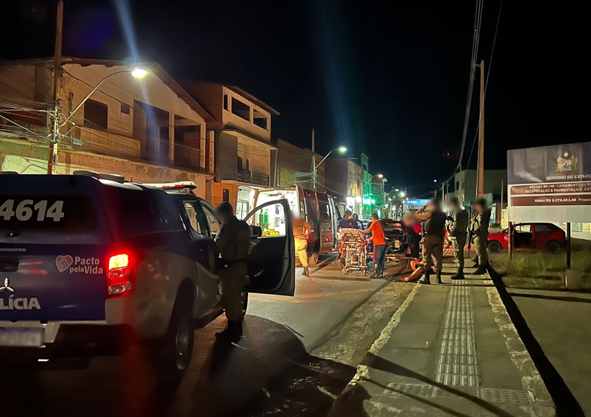 Acidente entre veículo e motocicleta é registrado na Avenida Leônidas Cardoso em Livramento