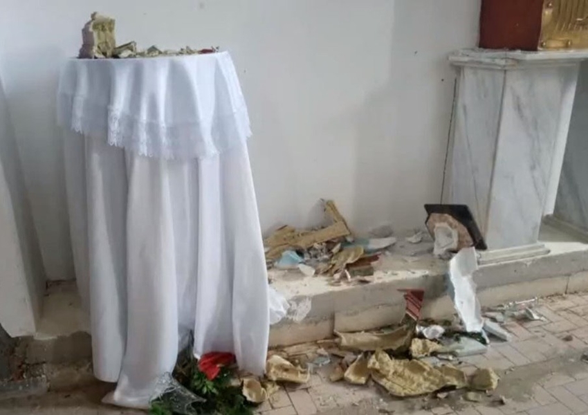 Homem é preso após destruir imagens de igreja católica no norte da Bahia