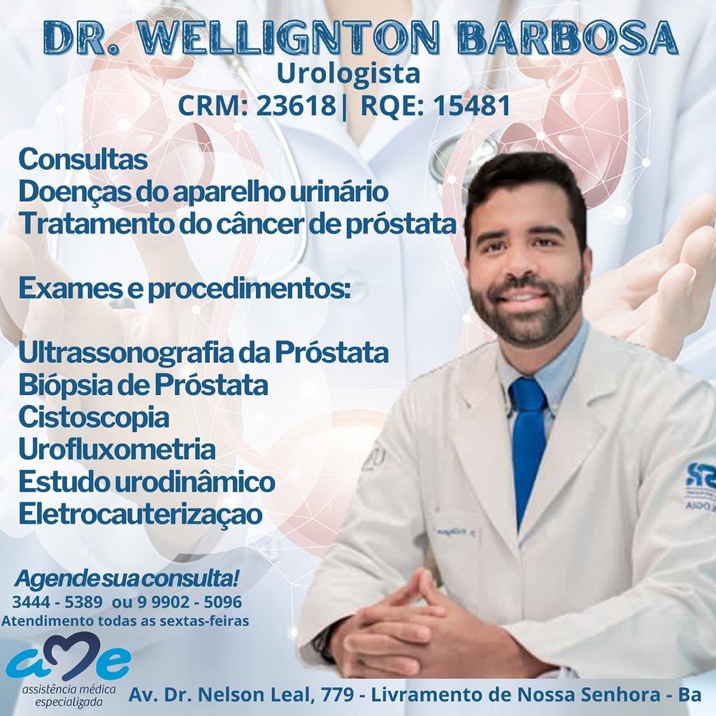 Conheça o Dr. Wellington Barbosa: Urologista Titular Dedicado a Saúde Urinária e Tratamento de Câncer de Próstata