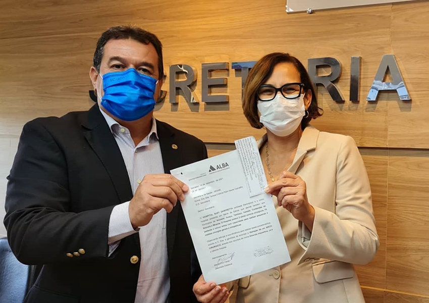 Deputado Marquinho Viana na Sesab solicita liberação de equipamentos para o Hospital Suzy Zanfretta, de Barra da Estiva