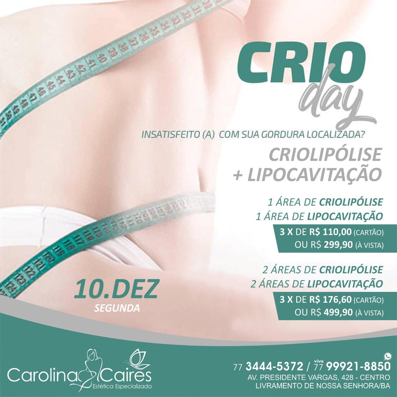 Dia 10 de Dezembro tem Crioday na Clínica Mais Saúde Ambulatorial em Livramento