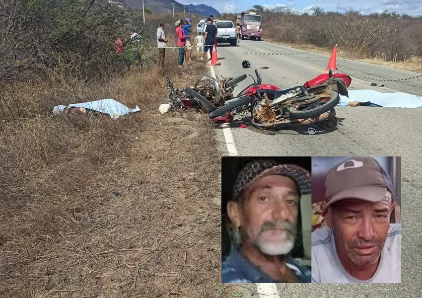 Colisão frontal entre motocicletas resulta em duas mortes na BA-152 entre Livramento e Paramirim