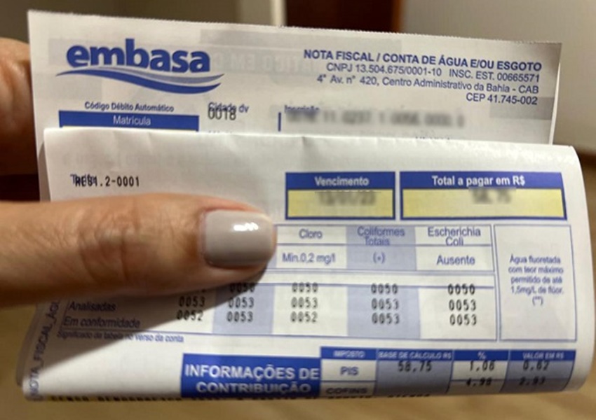 Embasa quer aumento de 13,35% na conta de água