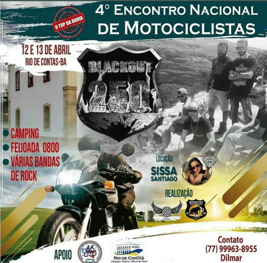 4º Encontro Nacional de Motociclistas será realizado em Rio de Contas