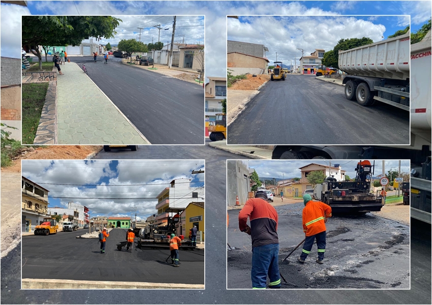 Ituaçu: Prefeitura avança nas obras de pavimentação asfáltica na sede do município