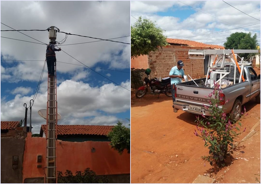 Secretaria de Infraestrutura realiza troca e manutenção das lâmpadas e braços dos postes no Benito Gama