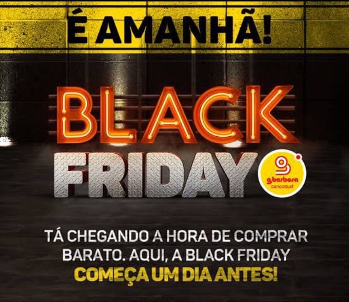 É amanhã Black Friday antecipada do G Barbosa em Livramento